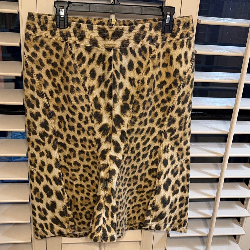 Roberto Cavalli Animal Print A-Line Skirt
